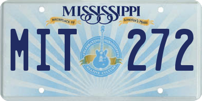 MS license plate MIT272