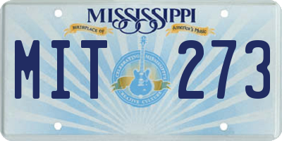 MS license plate MIT273