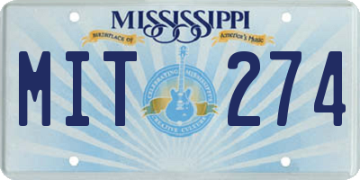 MS license plate MIT274