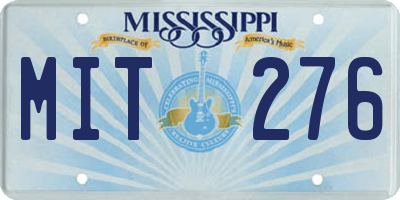 MS license plate MIT276