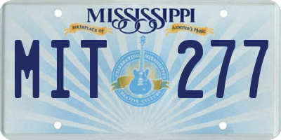 MS license plate MIT277