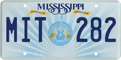 MS license plate MIT282