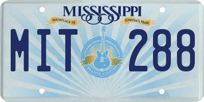 MS license plate MIT288