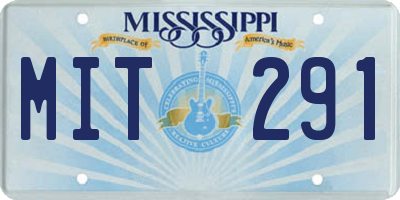 MS license plate MIT291