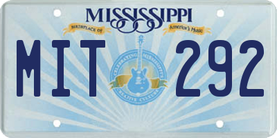 MS license plate MIT292