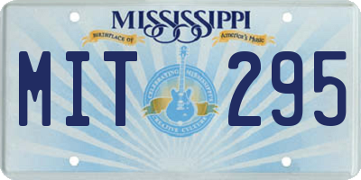MS license plate MIT295