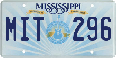MS license plate MIT296
