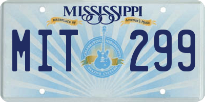 MS license plate MIT299