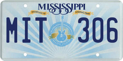MS license plate MIT306
