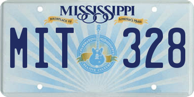 MS license plate MIT328