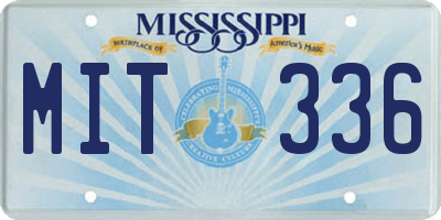 MS license plate MIT336
