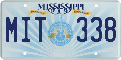 MS license plate MIT338