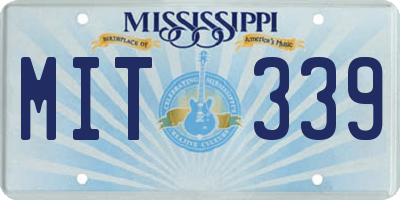 MS license plate MIT339