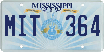 MS license plate MIT364