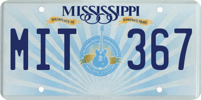 MS license plate MIT367