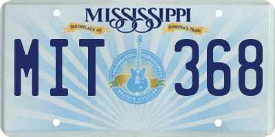 MS license plate MIT368