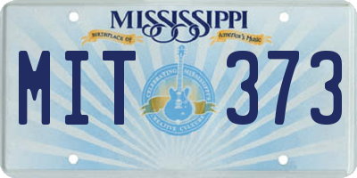 MS license plate MIT373