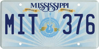 MS license plate MIT376