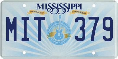 MS license plate MIT379
