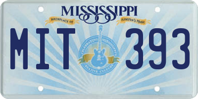 MS license plate MIT393