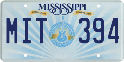 MS license plate MIT394