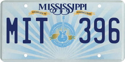 MS license plate MIT396