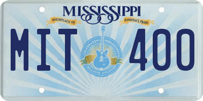 MS license plate MIT400