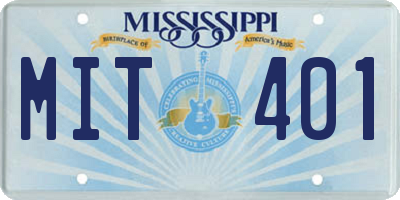 MS license plate MIT401