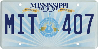 MS license plate MIT407
