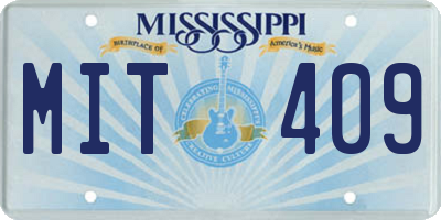 MS license plate MIT409