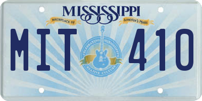 MS license plate MIT410