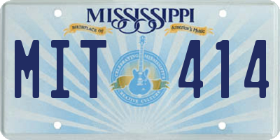 MS license plate MIT414