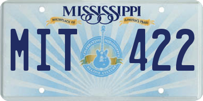 MS license plate MIT422