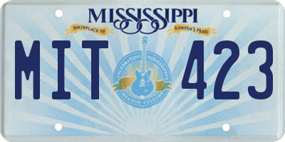 MS license plate MIT423