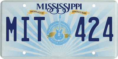 MS license plate MIT424