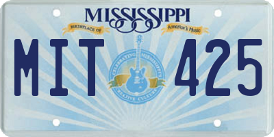 MS license plate MIT425