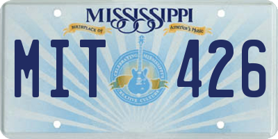MS license plate MIT426