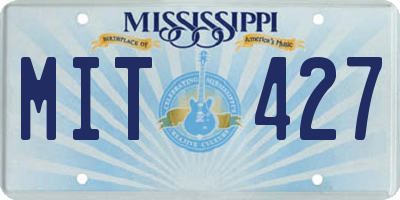 MS license plate MIT427