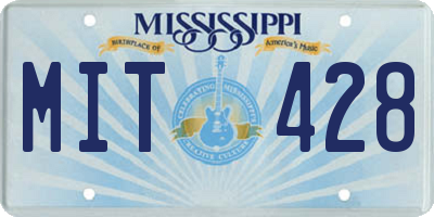 MS license plate MIT428