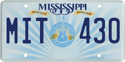 MS license plate MIT430