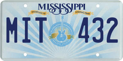 MS license plate MIT432