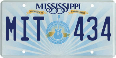 MS license plate MIT434