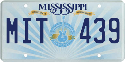 MS license plate MIT439