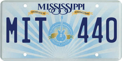 MS license plate MIT440