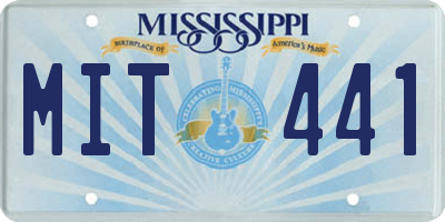 MS license plate MIT441