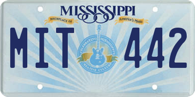 MS license plate MIT442