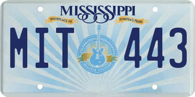 MS license plate MIT443