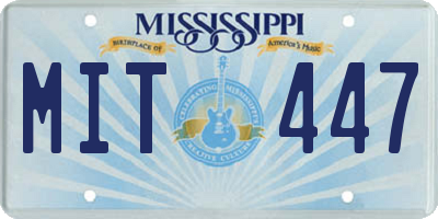 MS license plate MIT447