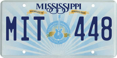 MS license plate MIT448