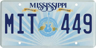 MS license plate MIT449